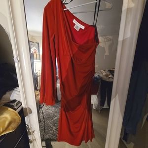 Maggie London red dress